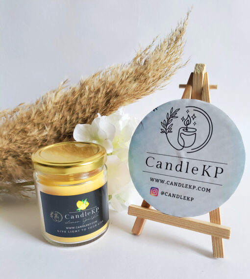 Premium Lemon Sparkle scented jar candles - Round Jar