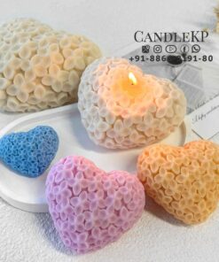 Heart floral Candle