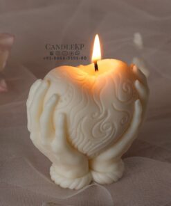 Heart Holding Hand Candle