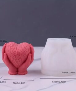 Holding Heart Candle Silicone Mold Cake Chocolate Fondant Valentine Mold DIY Epoxy Resin Mold Jewelry Making Home Decorations