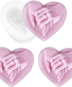 Holding Hands Heart Candle Silicone Mold